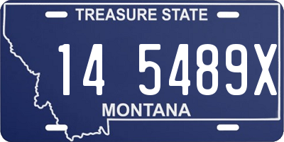 MT license plate 145489X