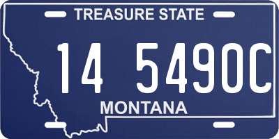 MT license plate 145490C
