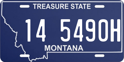 MT license plate 145490H