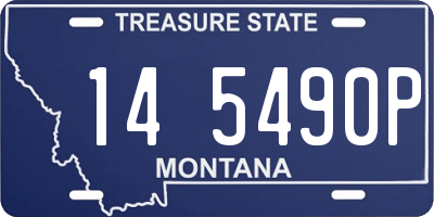 MT license plate 145490P