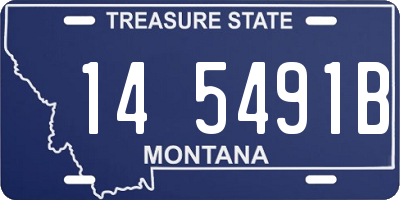 MT license plate 145491B