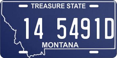 MT license plate 145491D