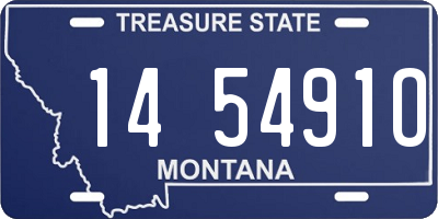 MT license plate 145491O