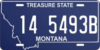 MT license plate 145493B