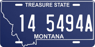 MT license plate 145494A