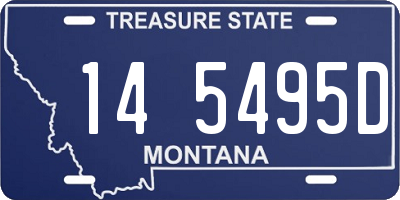 MT license plate 145495D