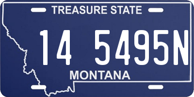 MT license plate 145495N