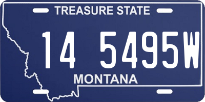 MT license plate 145495W