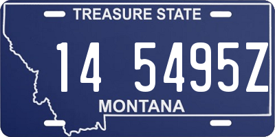MT license plate 145495Z