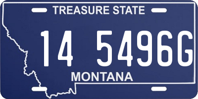 MT license plate 145496G