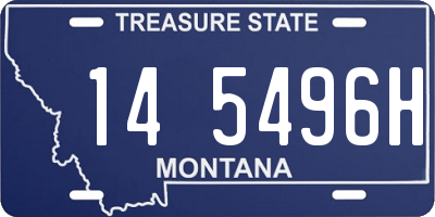 MT license plate 145496H