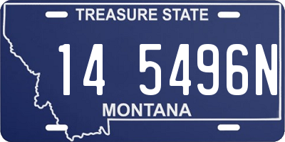MT license plate 145496N
