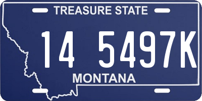 MT license plate 145497K