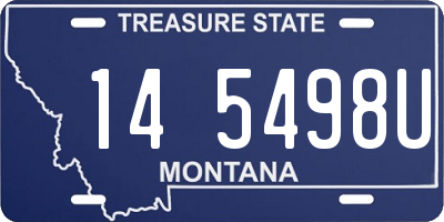 MT license plate 145498U