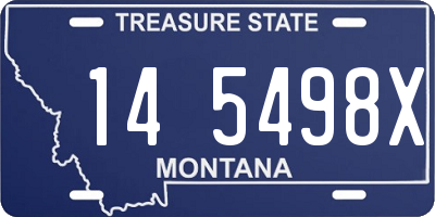 MT license plate 145498X