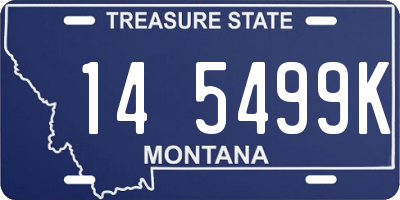 MT license plate 145499K