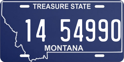 MT license plate 145499O