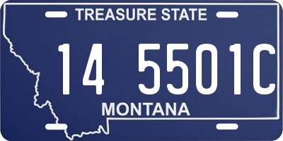 MT license plate 145501C