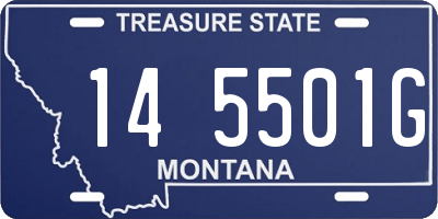 MT license plate 145501G