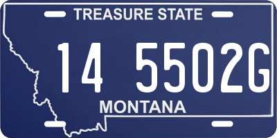 MT license plate 145502G