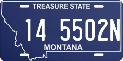 MT license plate 145502N