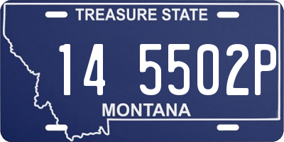 MT license plate 145502P