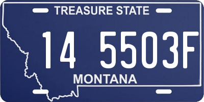 MT license plate 145503F