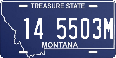 MT license plate 145503M