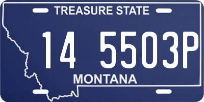 MT license plate 145503P