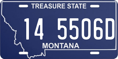 MT license plate 145506D