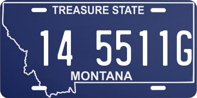 MT license plate 145511G