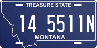 MT license plate 145511N