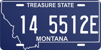 MT license plate 145512E