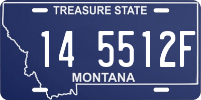 MT license plate 145512F