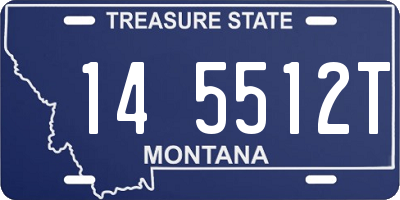 MT license plate 145512T