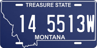 MT license plate 145513W