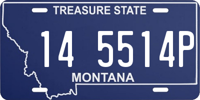 MT license plate 145514P