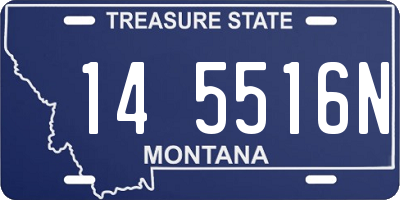 MT license plate 145516N