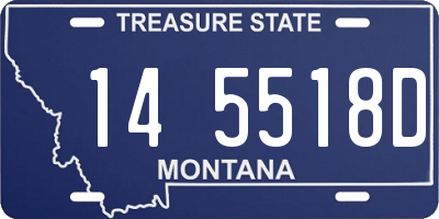 MT license plate 145518D