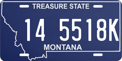 MT license plate 145518K