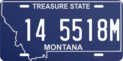 MT license plate 145518M