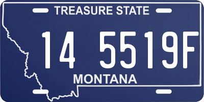 MT license plate 145519F