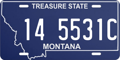 MT license plate 145531C