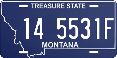 MT license plate 145531F
