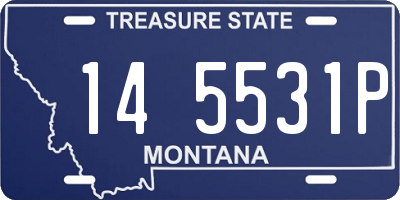 MT license plate 145531P