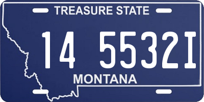 MT license plate 145532I