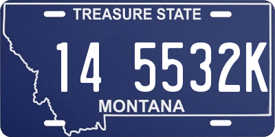 MT license plate 145532K