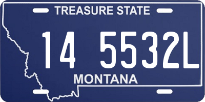 MT license plate 145532L