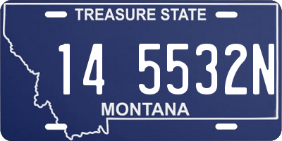 MT license plate 145532N