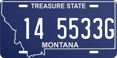 MT license plate 145533G